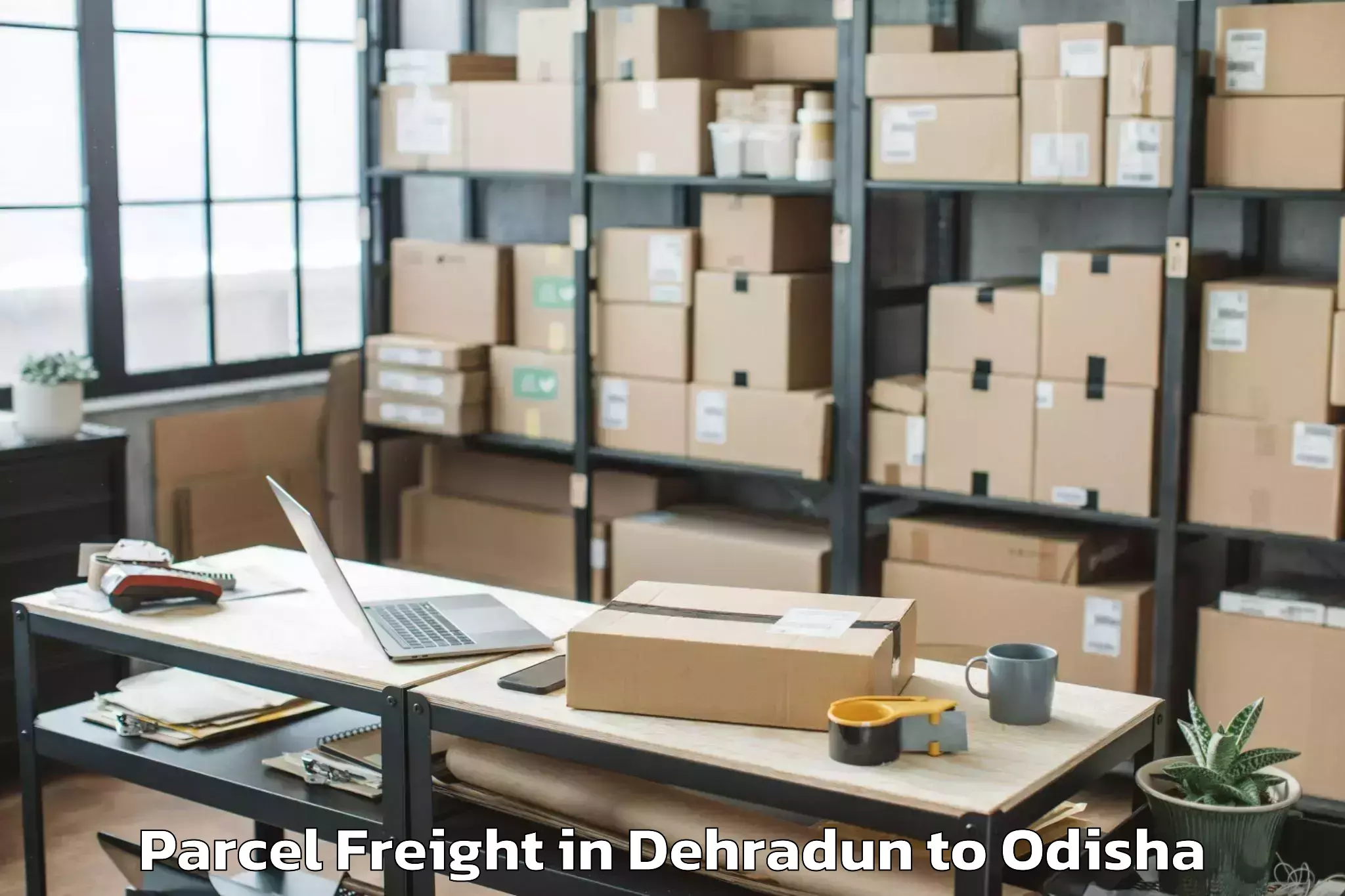 Book Dehradun to Hinjilicut Parcel Freight Online